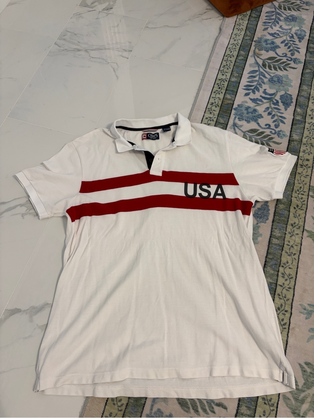 Chaps White USA Polo